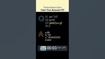 Python Basics Quiz "Can You Answer It?"