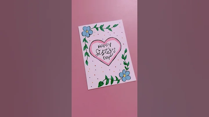 Sister’s Day Greeting Card / DIY Sister’s Day Gift Ideas #shorts #sistersday #hamnoorcreativecrew