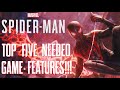 Top 5 NEEDED Game Features For Marvel's Spider-Man: Miles Morales!!! Traversal, Combat, & More!!!