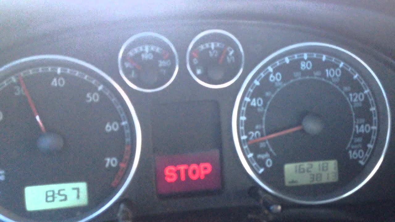 2003 VW Passat brake fault warning YouTube