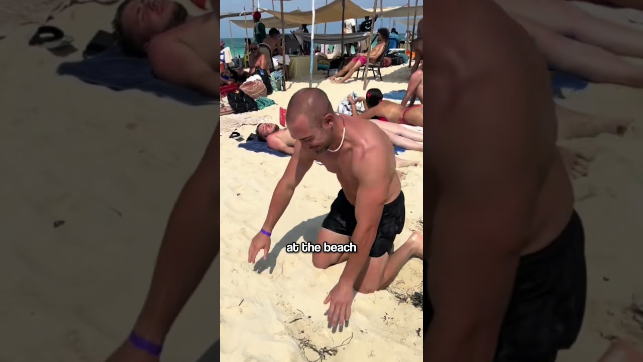 Bald Guy S Genius Beach Trick 