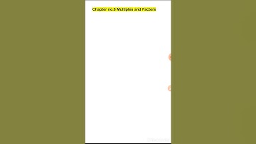 std 5 Maths chapter.8 Multiples and Factors