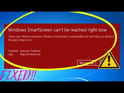 Fix SmartScreen Can't Be Reached Right Now Error on Windows