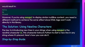 How to Achieve New Lines in easygui with Python