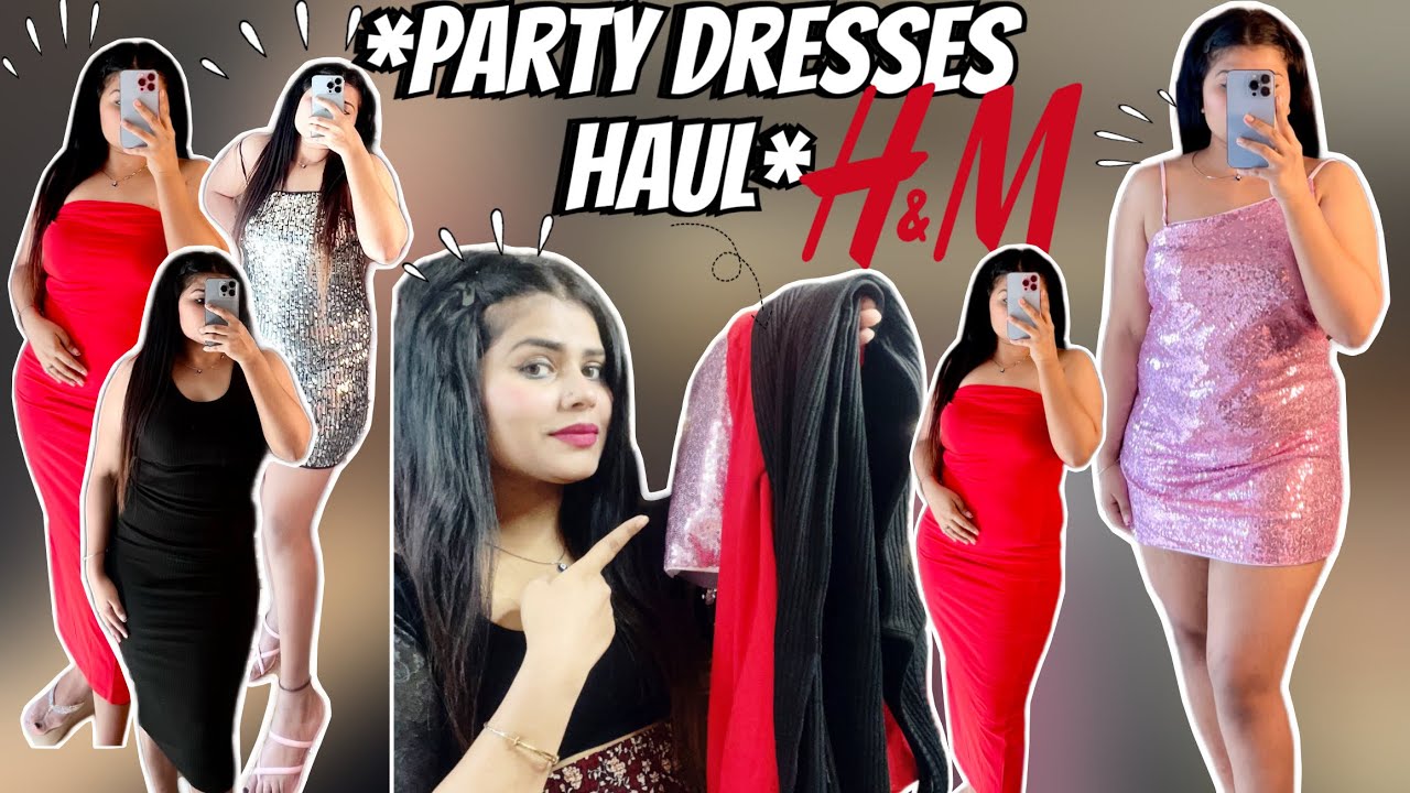 H&M Party Dresses 👗 Haul || Sale Haul || upto 70% off || Must Haves ...