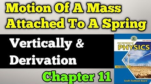 Motion of a mass attached to a spring vertically chapter 11 oscillator class 11 new physics book