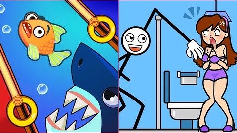 Stickman Thief Puzzle Vs Save The Fish - Satisfying ASMR Gameplay All Levels - ios, Android gameplay