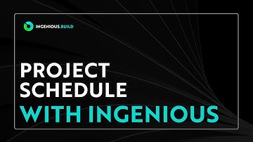 Project Schedule with INGENIOUS.BUILD