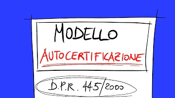 Come scrivere una autocertificazione generica?