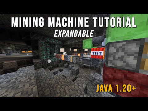 Minecraft Java 1.20+ Mining Machine Tutorial (Survival build)