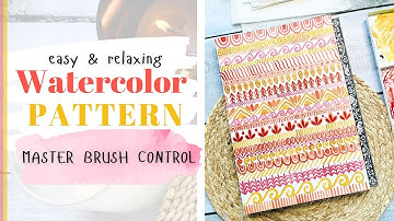 Relaxing Watercolor Pattern | Master Brush Control | Watercolor Mark Making Pattern