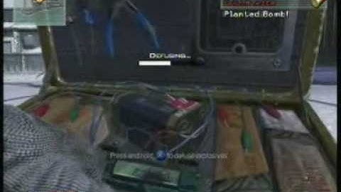 Modern Warfare 2: How To Ninja Defuse - Episode 1 - Derail Bomb Site "A" - Including Hiding Spot