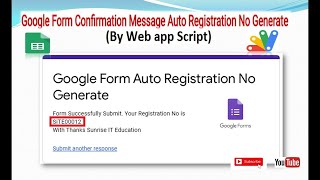 how to google form receipt no automatically generated II Custom Confirmation Message in Google form