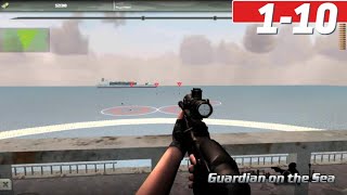 Guardian on the Sea Shooting Pirates Gameplay Walkthrough Level 1-10 iOS Android Noob vs Hack screenshot 1