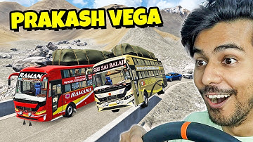 PRAKASH VEGA BUS ON DANGEROUS GHAT ROAD in ETS 2
