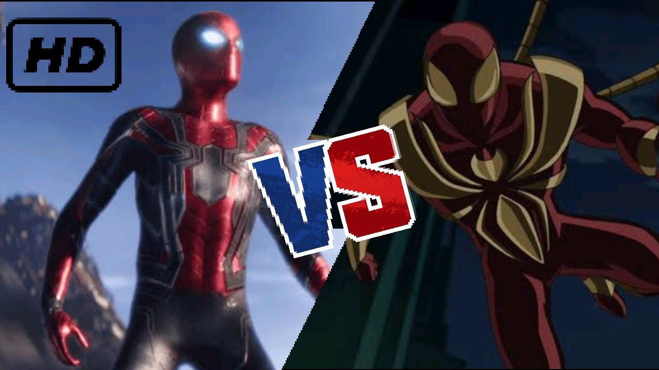 Iron spider suit up scenes | Movie vs Cartoon Comparison - YouTube