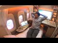 EMIRATES NEW PRIVATE FIRST CLASS to MYSELF **World's Best Flight**