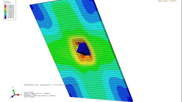 Abaqus Fracture Example  Dynamic Impact of A Steel Block wit Aluminum Plate