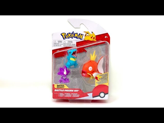 Pokemon 2-in Battle Action Figure 3 Pack - Totodile, Toxel, Magikarp 