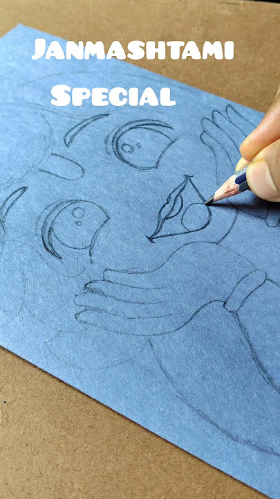 Part 1 krishna sketch Drawing♥️#shorts #art #drawing #krishna #janmashtami #shortsfeed
