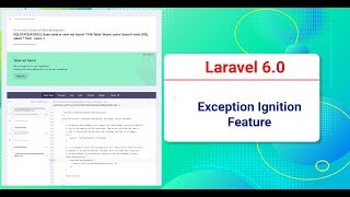 Laravel 6.0 | Laravel Ignition Exception | Error Handling