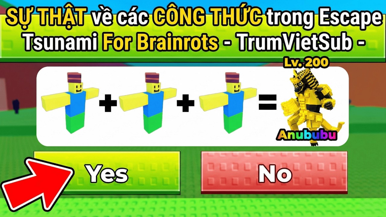SỰ THẬT về các CÔNG THỨC trong Escape Tsunami For Brainrots - TrumVietSub -