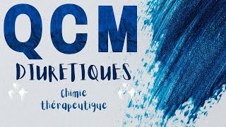 Qcm chimie therapeutique cours des Diuretiques