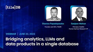 Bridging analytics, LLMs and data products in a single database