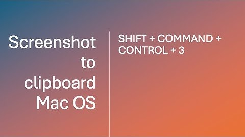 [SOLVED] How to copy Screenshots into the clipboard automatically | Mac OS