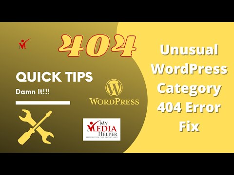 How To Fix WordPress Error 404 Permalink(s) Category Links Tutorial