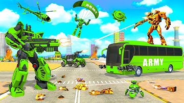 Ultimate US Military Bus Helicopter & Car Robot Transformers Adventure Simulator - Android Gameplay.