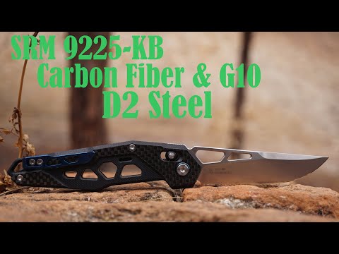 Ніж SRM Mecha, D2, G10 + carbon fiber, видео 1