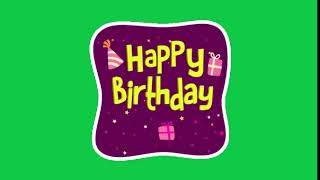 Happy Birthday - Animated GIF - Green Screen - Graphics For Video Editing