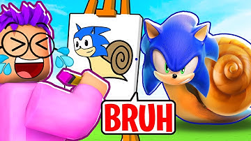 SONIC vs DOODLE TRANSFORM!? (ROBLOX DOODLE TRANSFORM DRAWING CHALLENGE!)