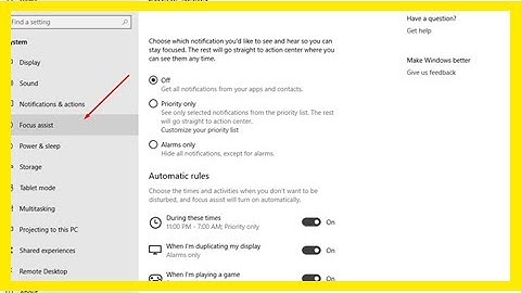 How To Use Focus Assist In Windows 10