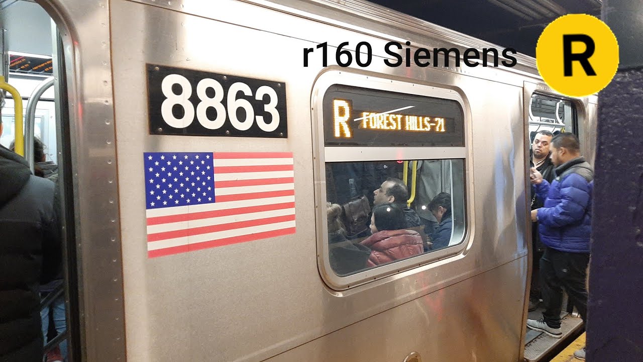 R160 Siemens R train at Queens plaza - YouTube