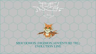 Meicoomon Digivolution line from Digimon Adventure Tri. Series
