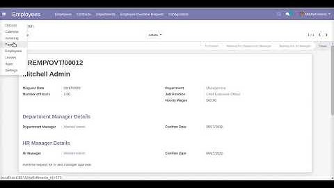 Odoo Employee Overtime Request Approval App