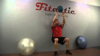 Medicine Ball Overhead Toss Wall Squat