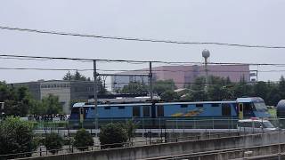 ブルーサンダーEH200-1タキ8764レと桃太郎EF210-347タキ80周年記念ロゴ入り3093レのすれ違い・2026/7/16