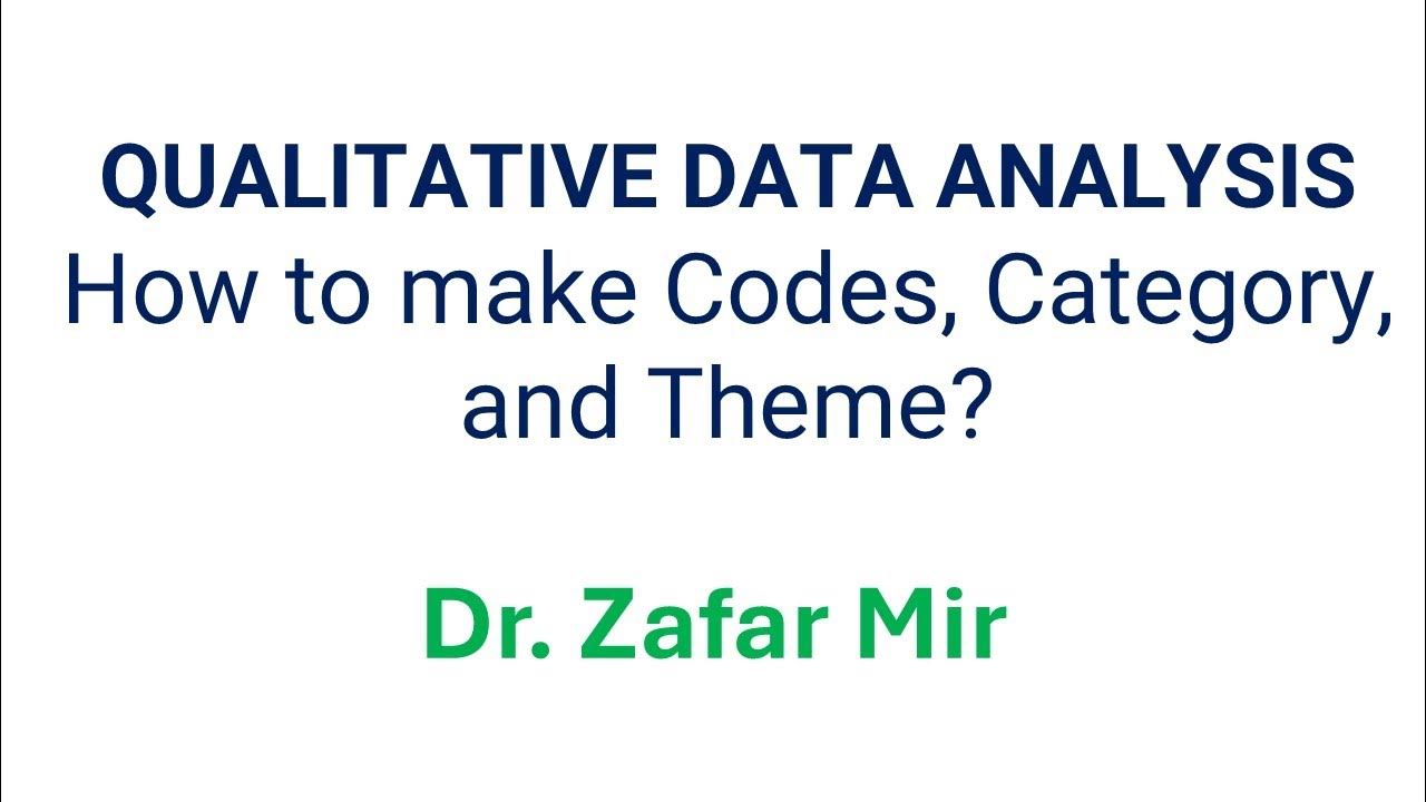 Qualitative Data Analysis: Code, Category, and Theme - YouTube