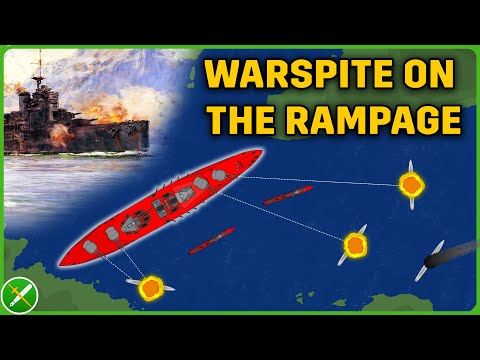 Battleship Warspite Smashes German Destroyers- Second Battle of Narvik Animated