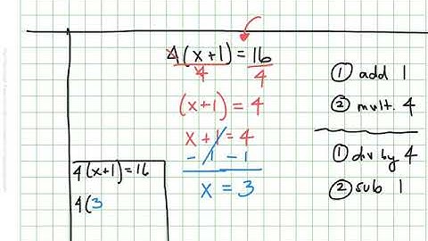 Equation Solving with Grouping Symbols