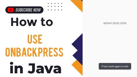 How to use onBackPress in Java using AIDE