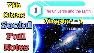 7th SOCIAL "The UNIVERSE and The EARTH" Full Questions and Answers | The Universe and The Earth #7th
