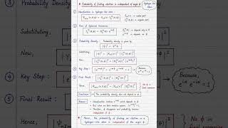 Proof: Electron Probability is Independent of φ  #mscphysics #crazyphysics #shorts #handwrittennotes