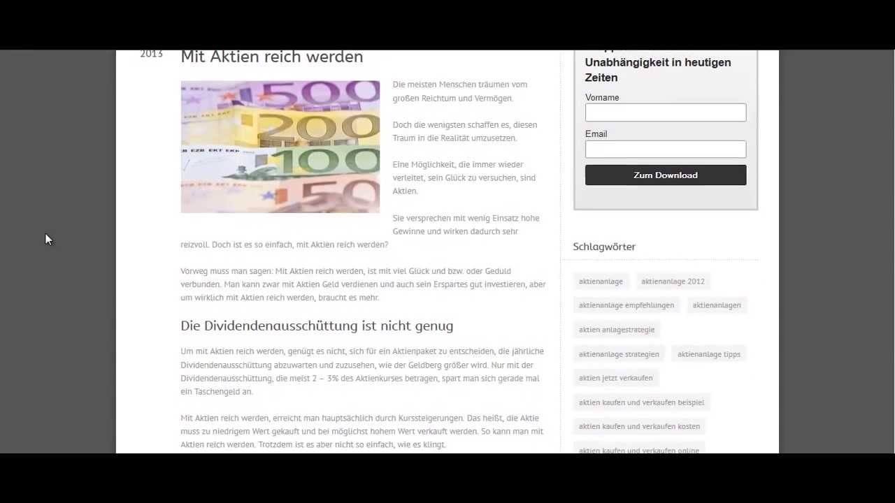 Reich Mit Aktien Erfahrungsbericht Reich Mit Aktien Erfahrungsbericht