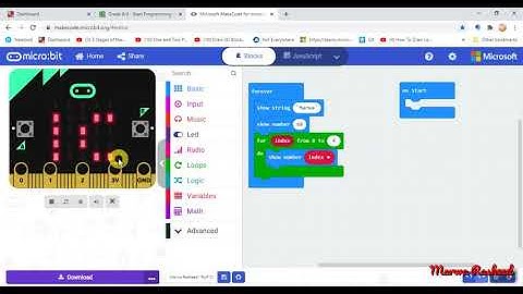 For Loop by Make Code Website