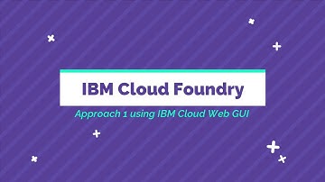 IBM CLOUD - Cloud Foundry Application Tutorial till Deployment of Application on Cloud
