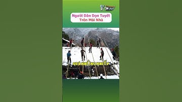 Người dân dọn tuyết trên mái nhà #shorts